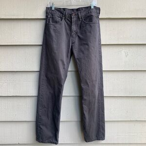 Levi's 505 Gray Jean Pants Straight Leg Grey Neutral Minimalist Size 32 x 32